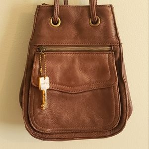 Convertible Fossil Leather Bag